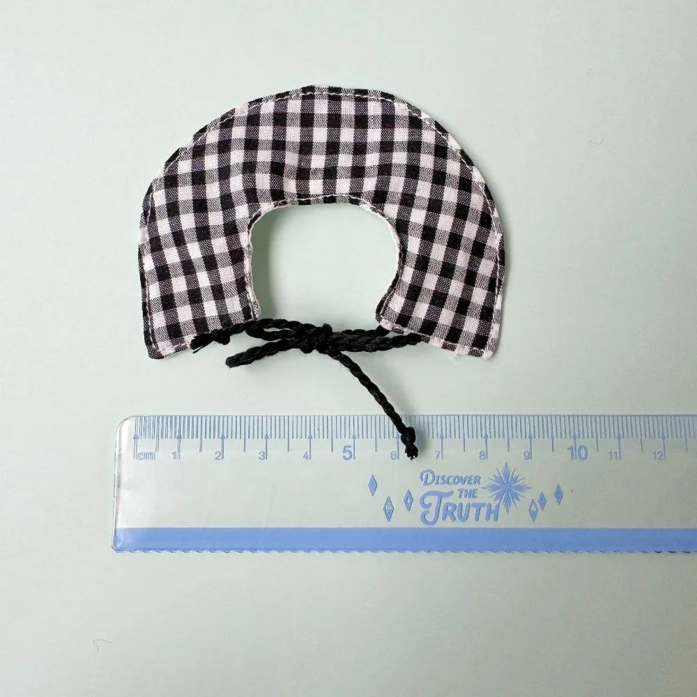 Ropa para muñecas estilo fiesta con capa a cuadros dopamina - imagen 5