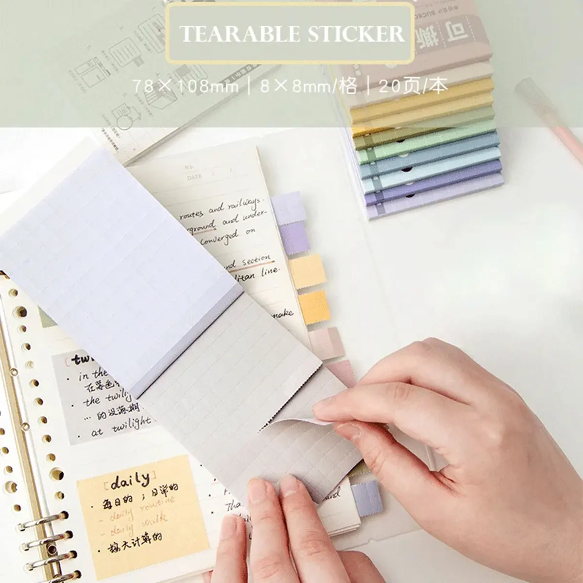 Notas adhesivas estilo kawaii para niños – Colores vivos para organizar - imagen 4