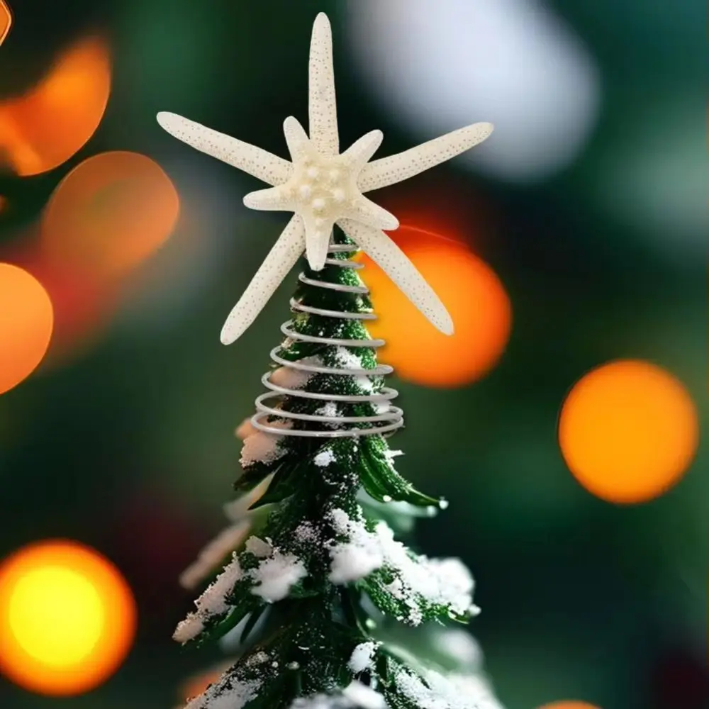 Adorno navideño estrella de mar artesanal en hierro para árbol - imagen 4