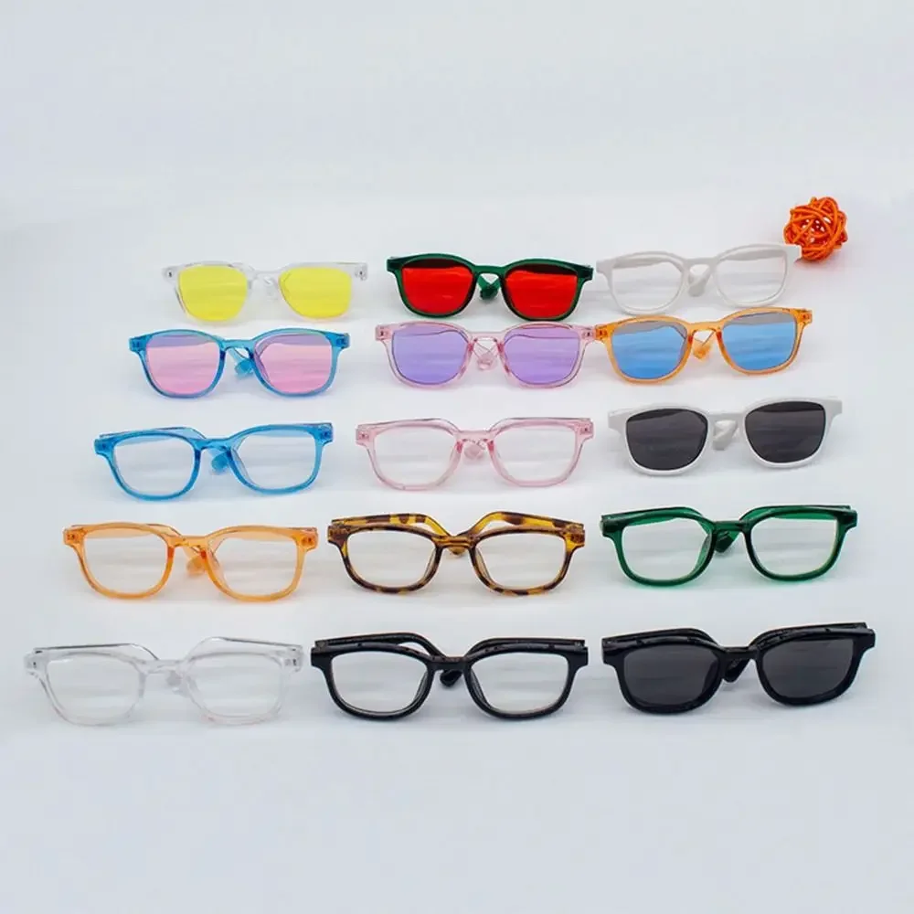 Gafas de muñeca BJD con montura redonda de moda