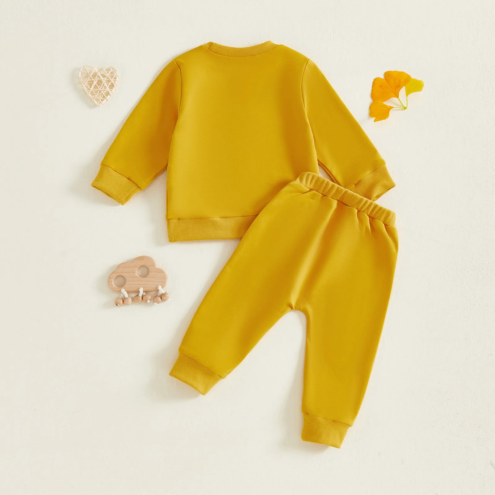 Conjunto sudadera con bordado de abeja para bebé y niña - imagen 5