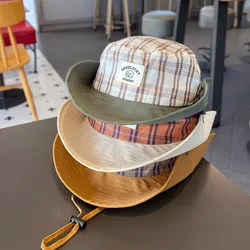 Sombrero de sol infantil cuadros con secado rápido para exteriores