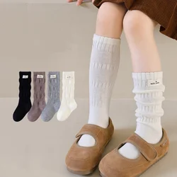 Calcetines altos de algodón para niñas – estilo retro sin costuras