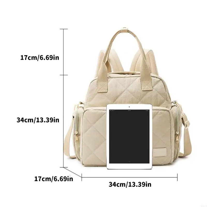 Bolsa de pañales QX2D ligera e impermeable para mujer