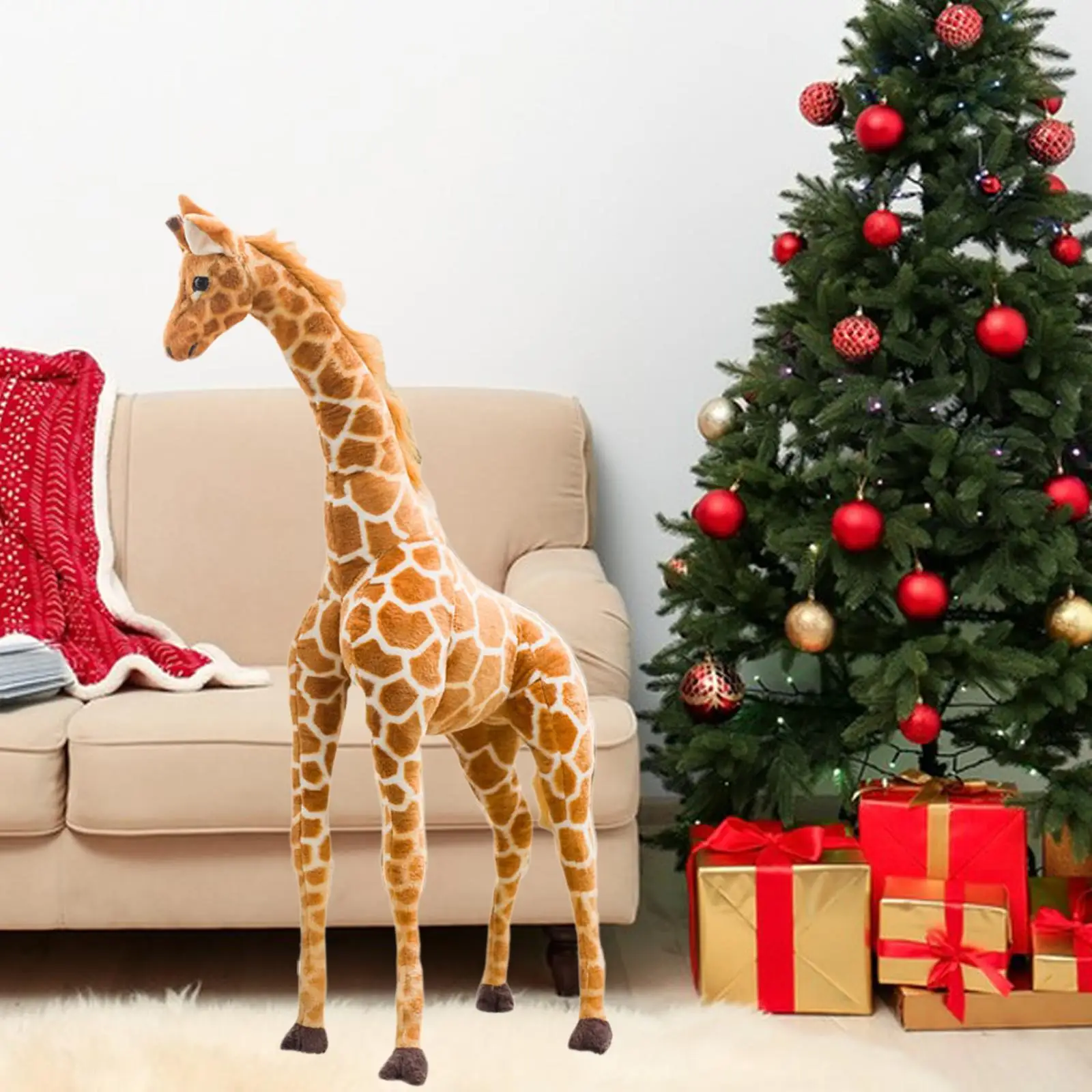 Peluche jirafa suave para regalo de cumpleaños, juguete peques