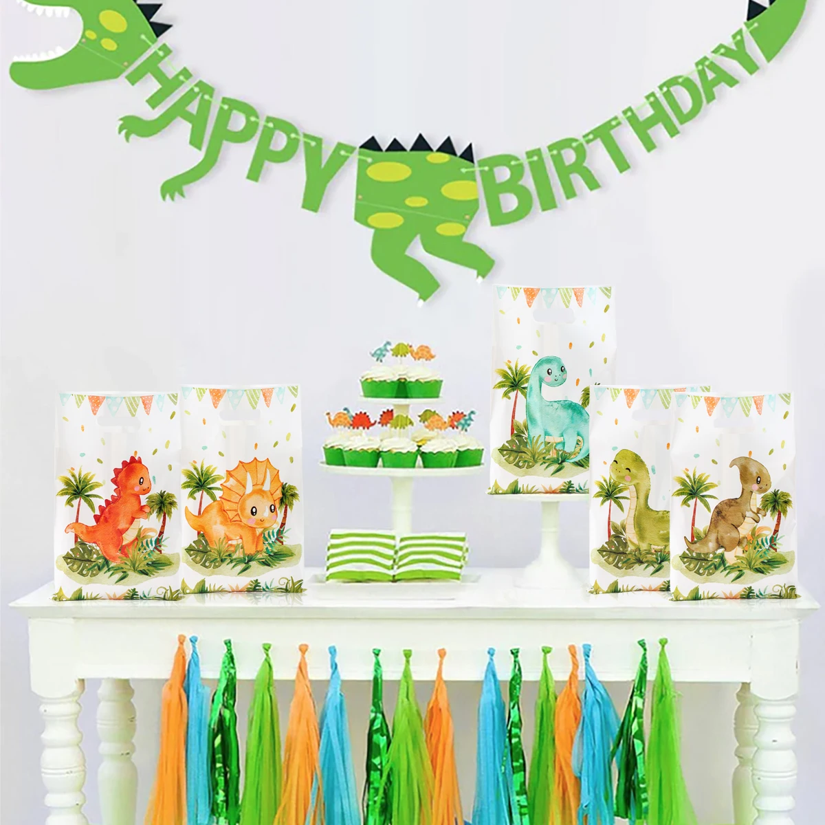 Bolsas de regalo con dinosaurios para cumpleaños infantiles - imagen 5