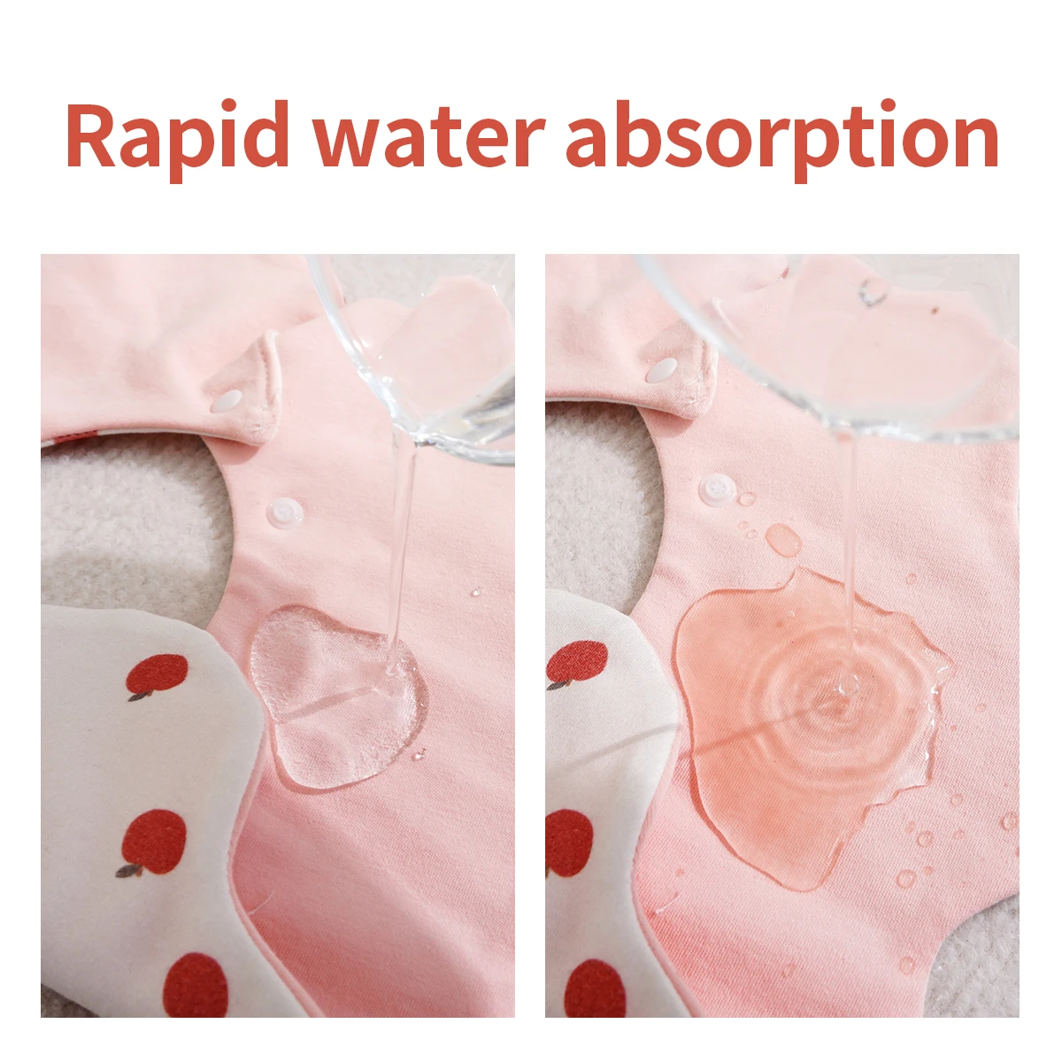 Elinfant toalla suave con estampado de pétalos y baberos universales