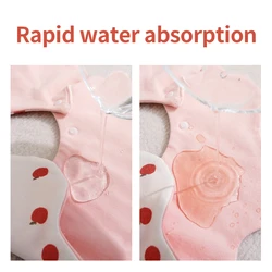 Elinfant toalla suave con estampado de pétalos y baberos universales