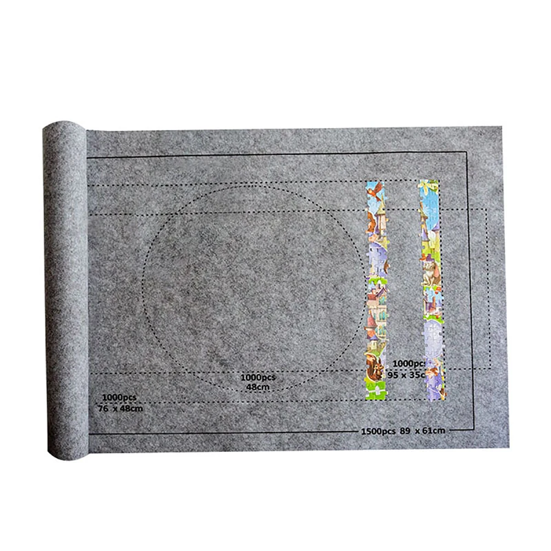 Alfombrilla puzzle enrollable de fieltro para niños: práctica y segura - imagen 2