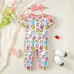 Body pelele verano para niña recién nacida – Estampado de frutas