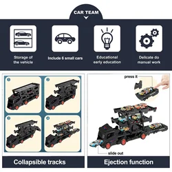 Camión de juguete transformable con contenedor para niños