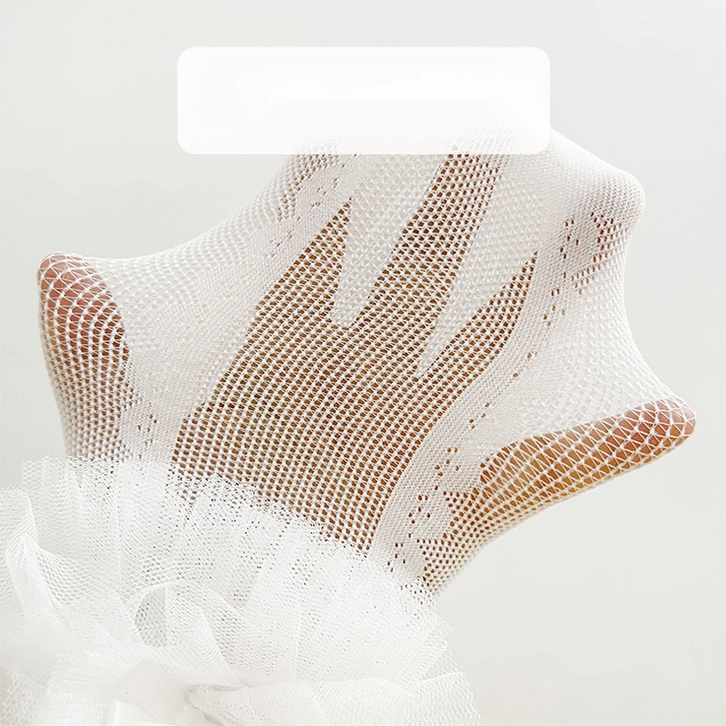 Calcetines altos para niñas con volantes de encaje estilo princesa - imagen 3