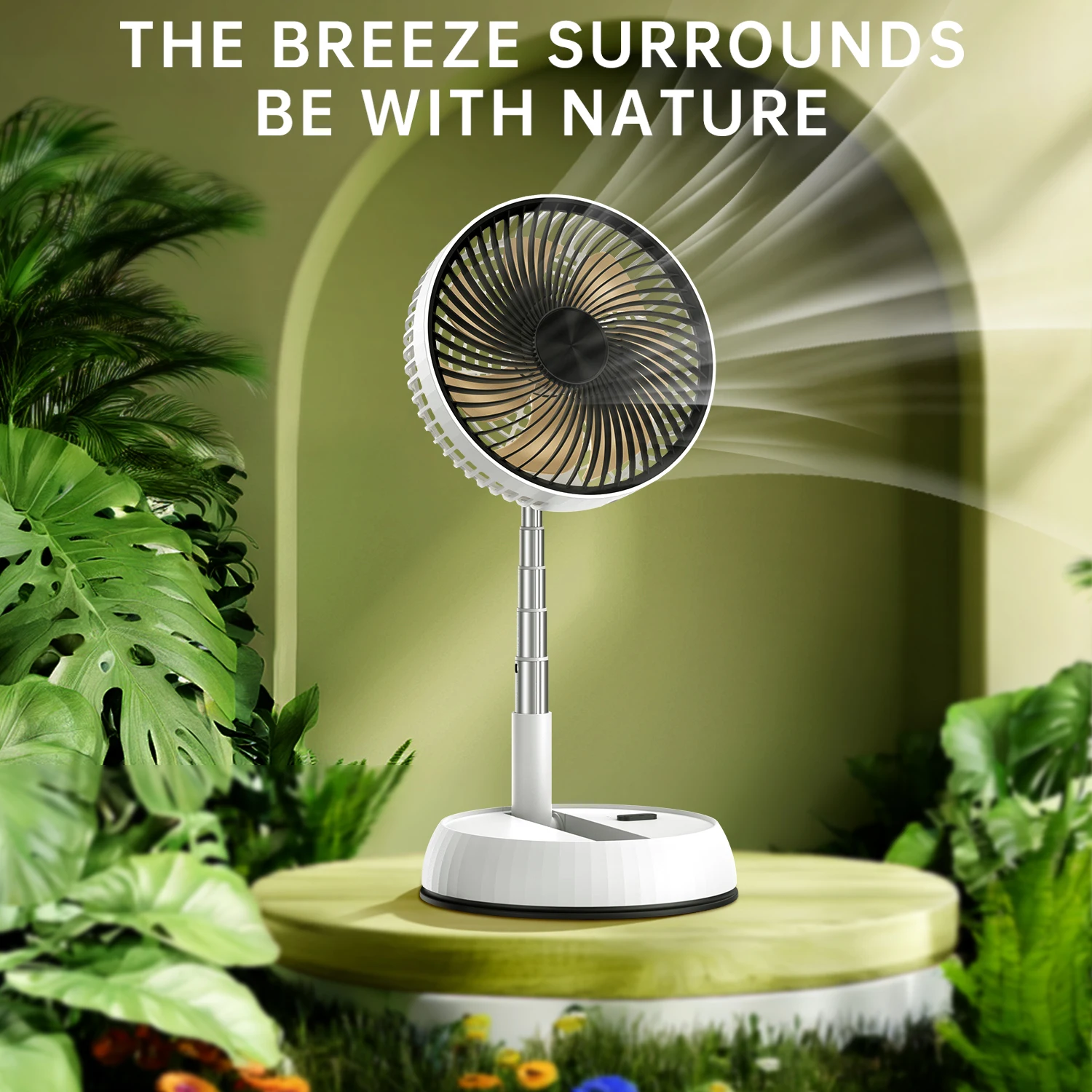 Ventilador silencioso recargable para habitación infantil – Plegable USB - imagen 2