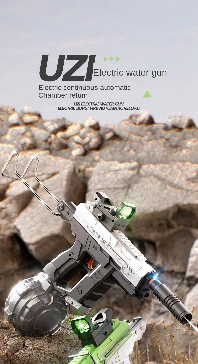 Pistola de agua eléctrica estilo UZI