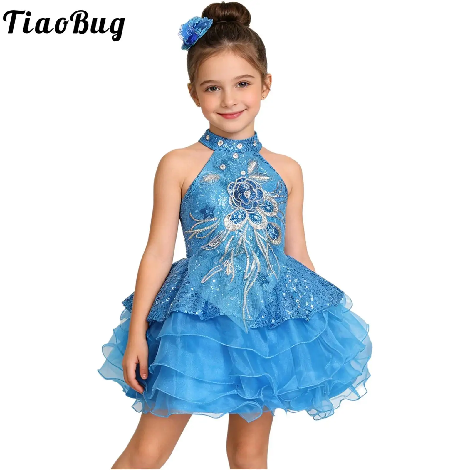 Vestido de princesa con lentejuelas para niña – Fiesta y graduación