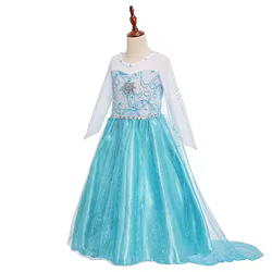 Disfraz de Reina de las Nieves para niñas pequeñas con vestido elegante