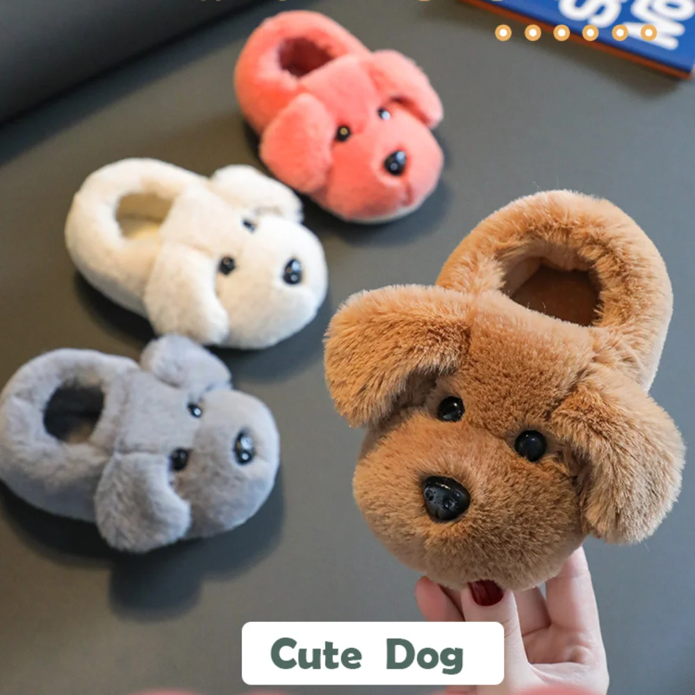 Zapatillas antideslizantes de algodón con perro para invierno - imagen 3