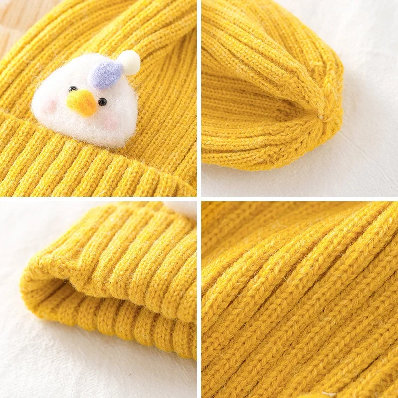 Gorro infantil de punto con dibujos animados - Kawaii color solido - imagen 5