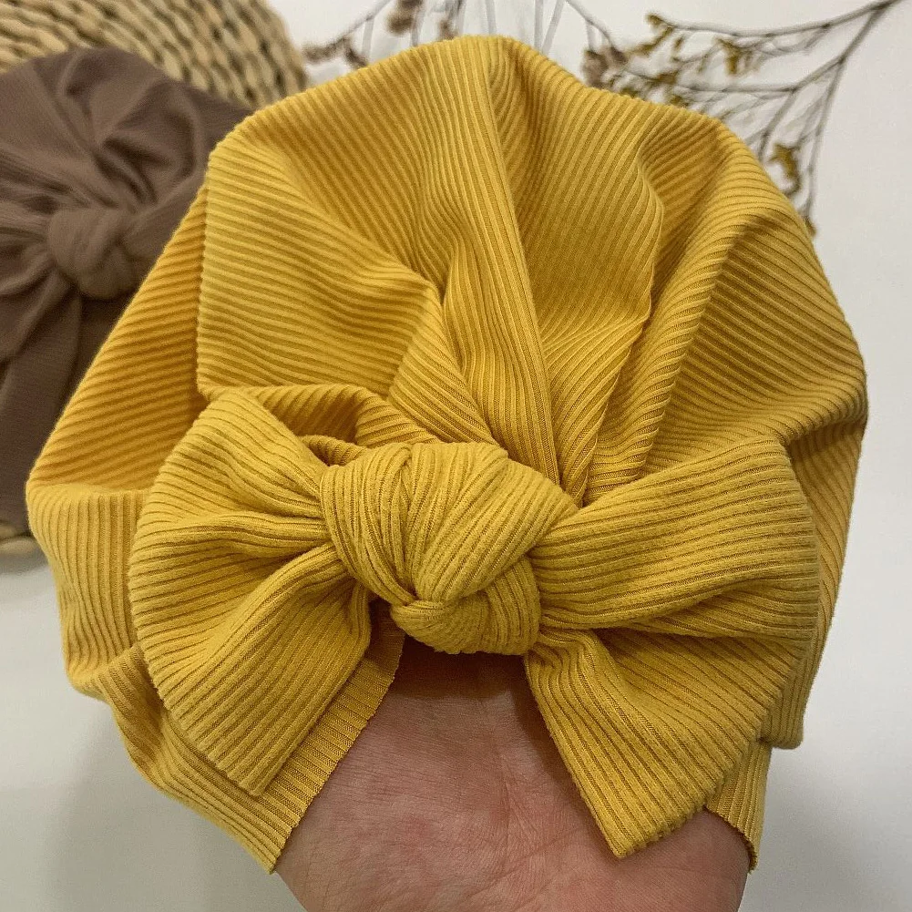 Gorro de algodón para recién nacido – Turbante suave de invierno - imagen 3
