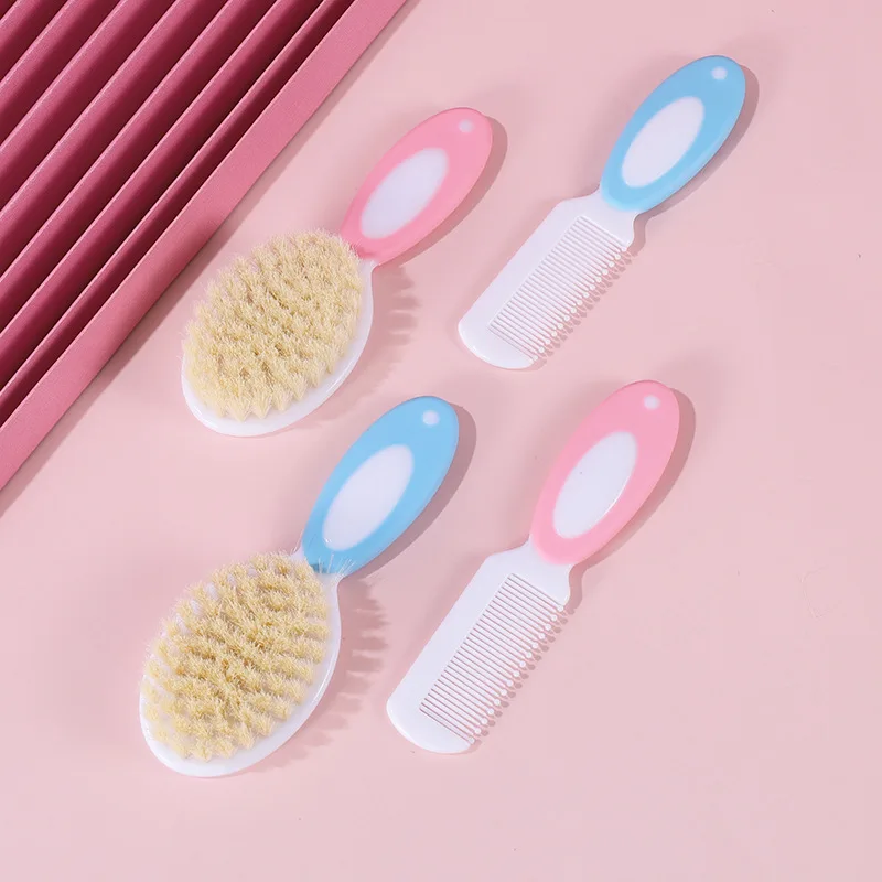 Conjunto cepillo y peine de bebé – masajeador suave en la cabeza - imagen 2