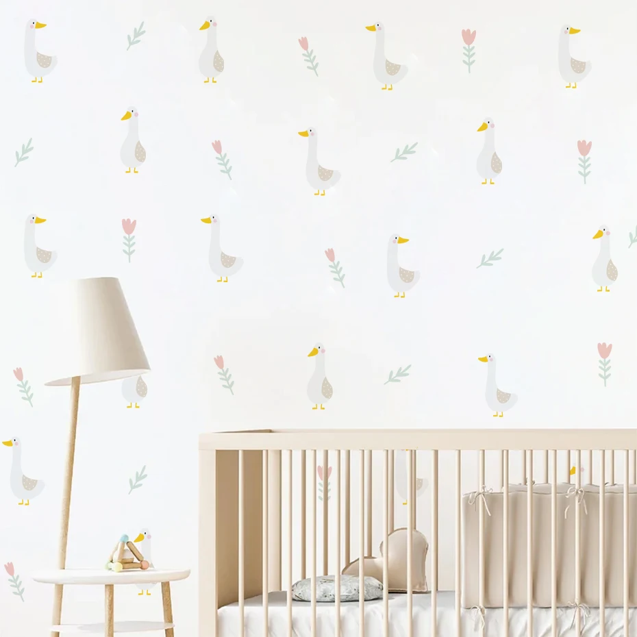 Pegatina de pared infantil de patitos bohemios para habitación - imagen 3