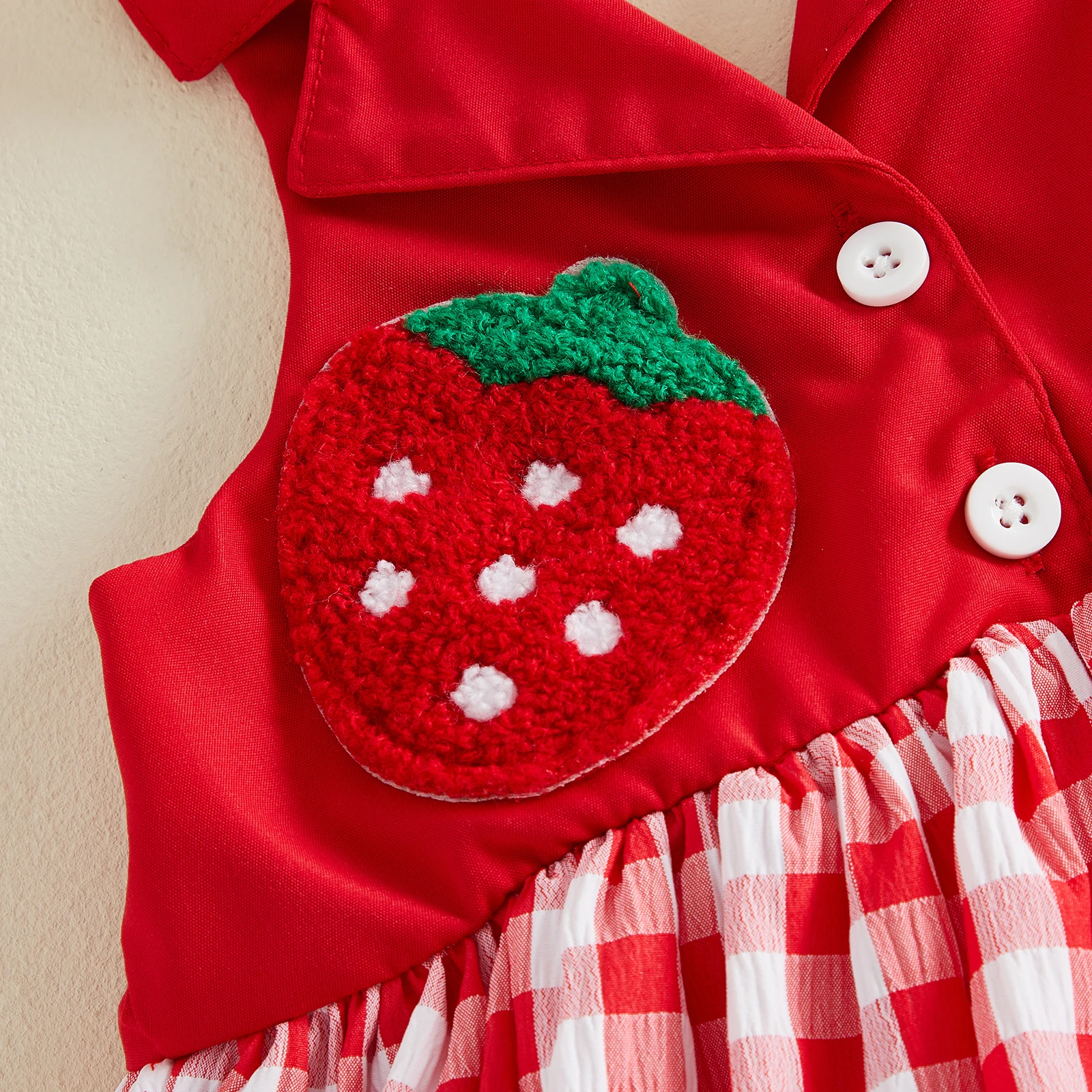 Conjunto de verano para niña con vestido sin mangas estampado fresa - imagen 2
