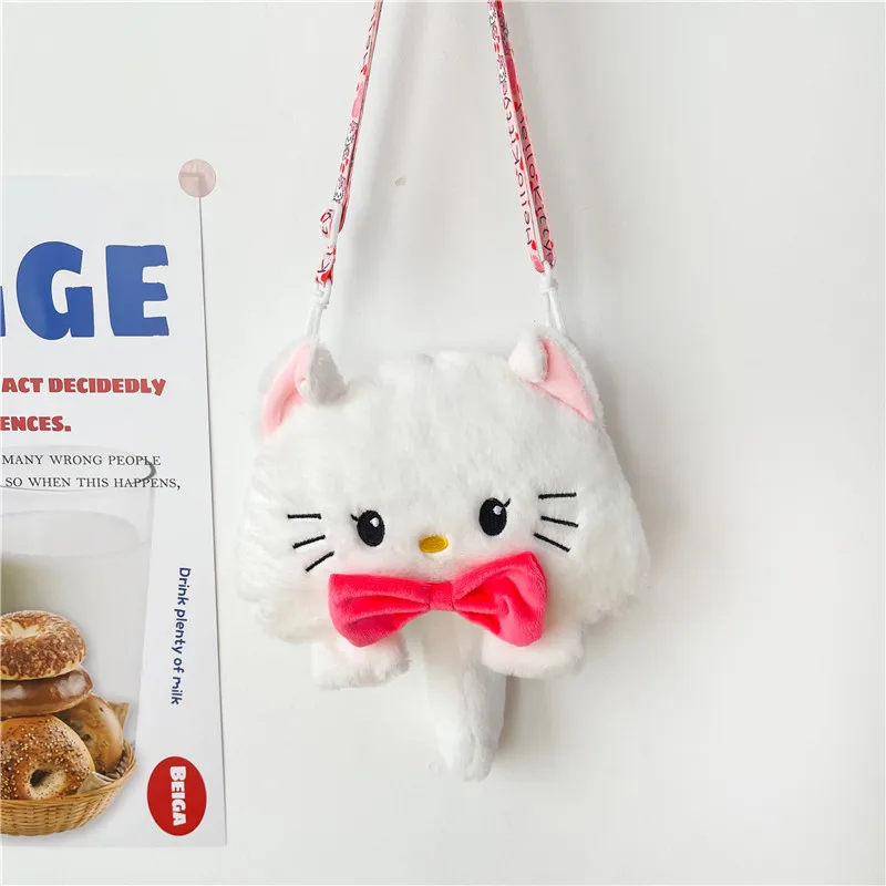 Bolso de peluche Kuromi estilo mensajero