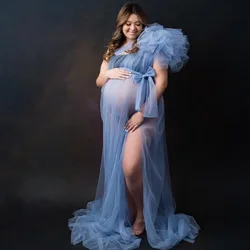 Vestido premamá negro largo maxi para fotos y celebraciones