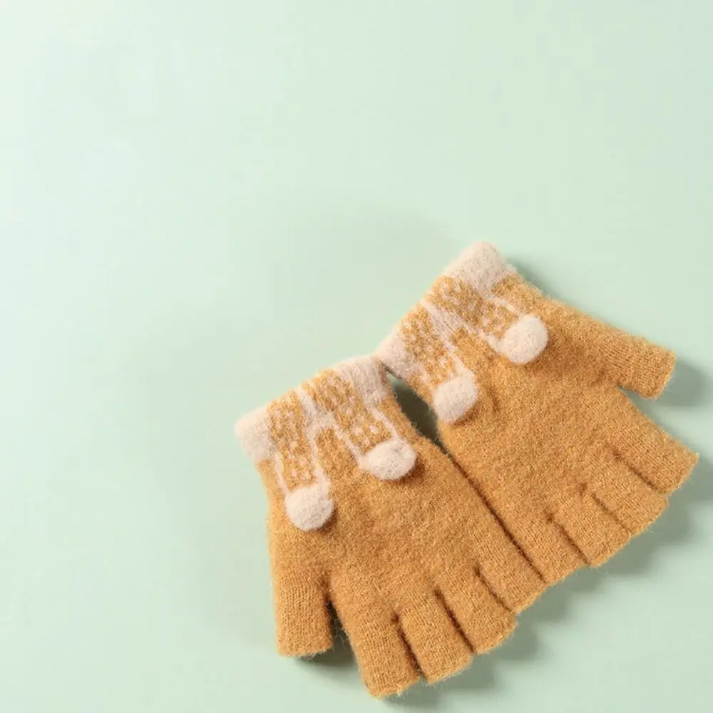 Guantes invierno niños punto – Mitones táctiles suaves yema descubierta - imagen 5