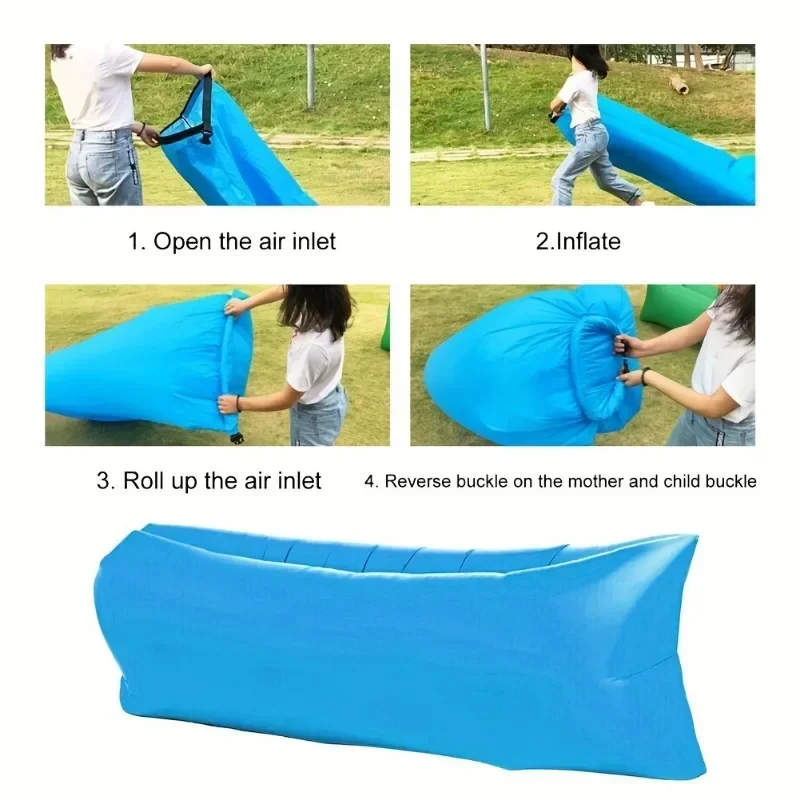 Tumbona inflable infantil para playa – Plegable con transportín - imagen 4