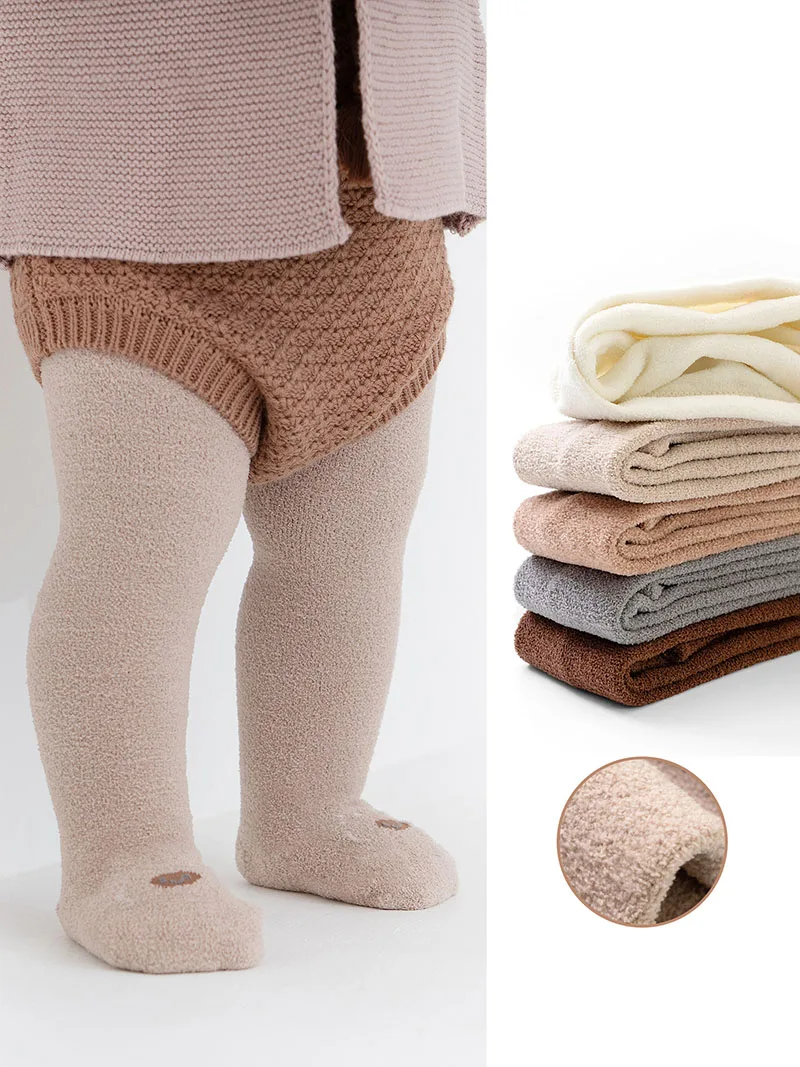 Pantimedias de invierno acolchadas en lana cálida con animales - imagen 2
