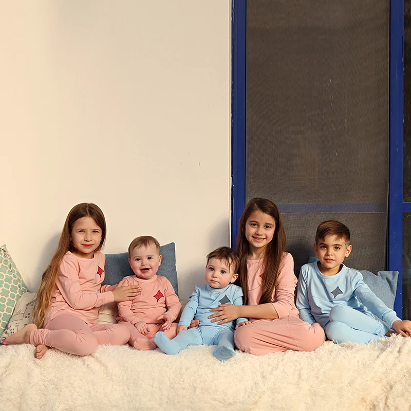 Barcali Pijamas familiares a juego Modal suave primavera verano bebés - imagen 3