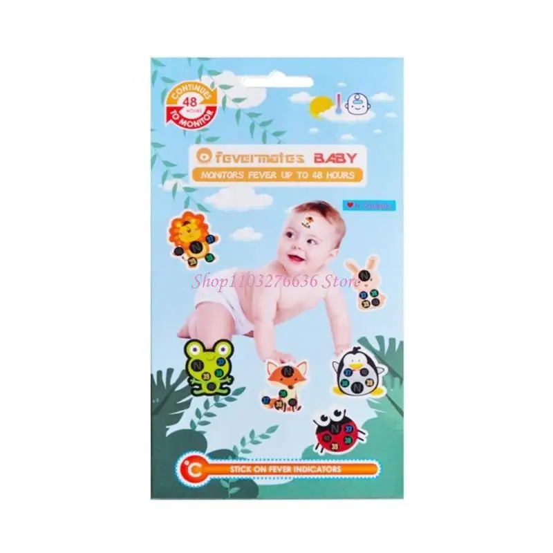 Parche indicador de fiebre con diseño de rana