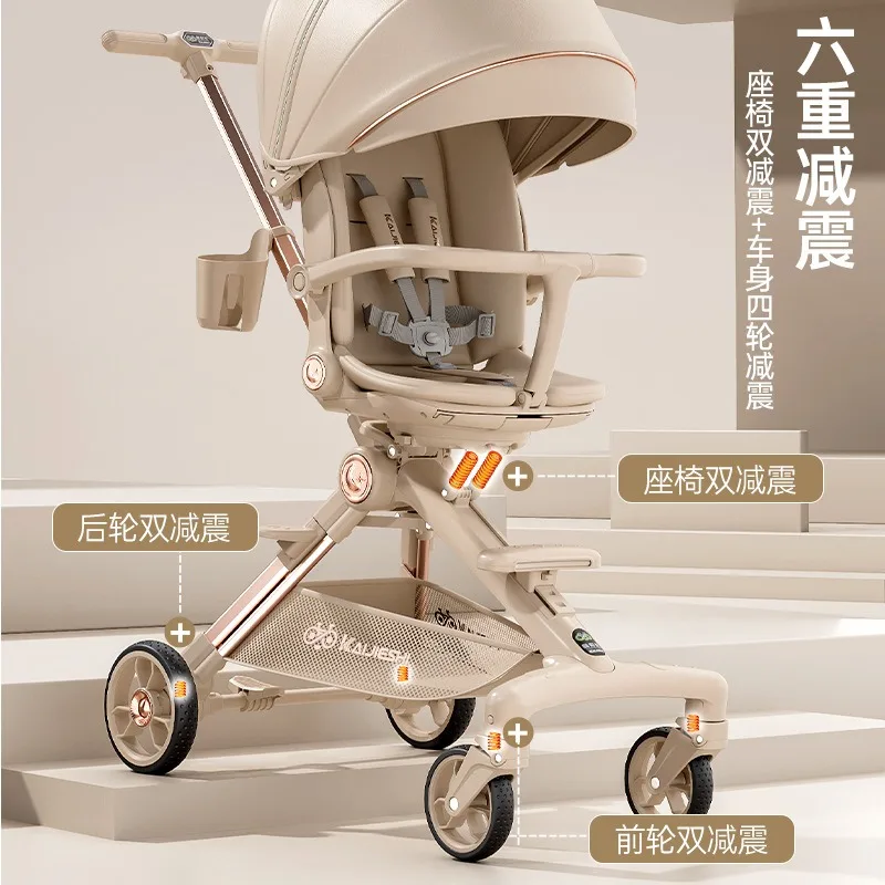 Carrito de bebé reversible: asiento reclinable y plegado compacto - imagen 3
