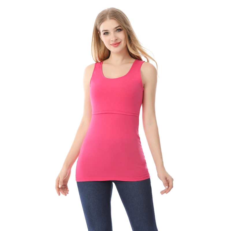 Camiseta de lactancia de rayas de algodón elástico para verano - imagen 4