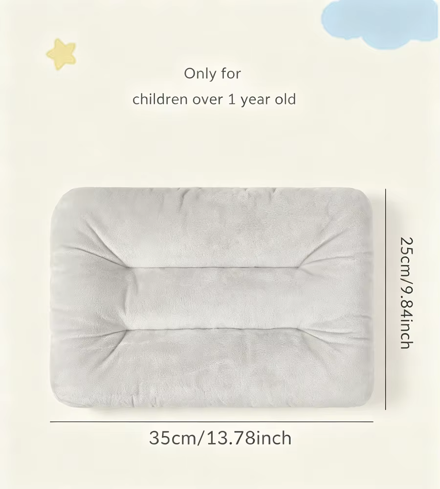 Almohada rectangular sólida para bebé, firme y cómoda