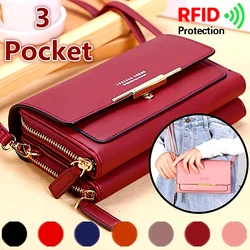 Bolso cruzado de moda infantil con correa ajustable y protección RFID