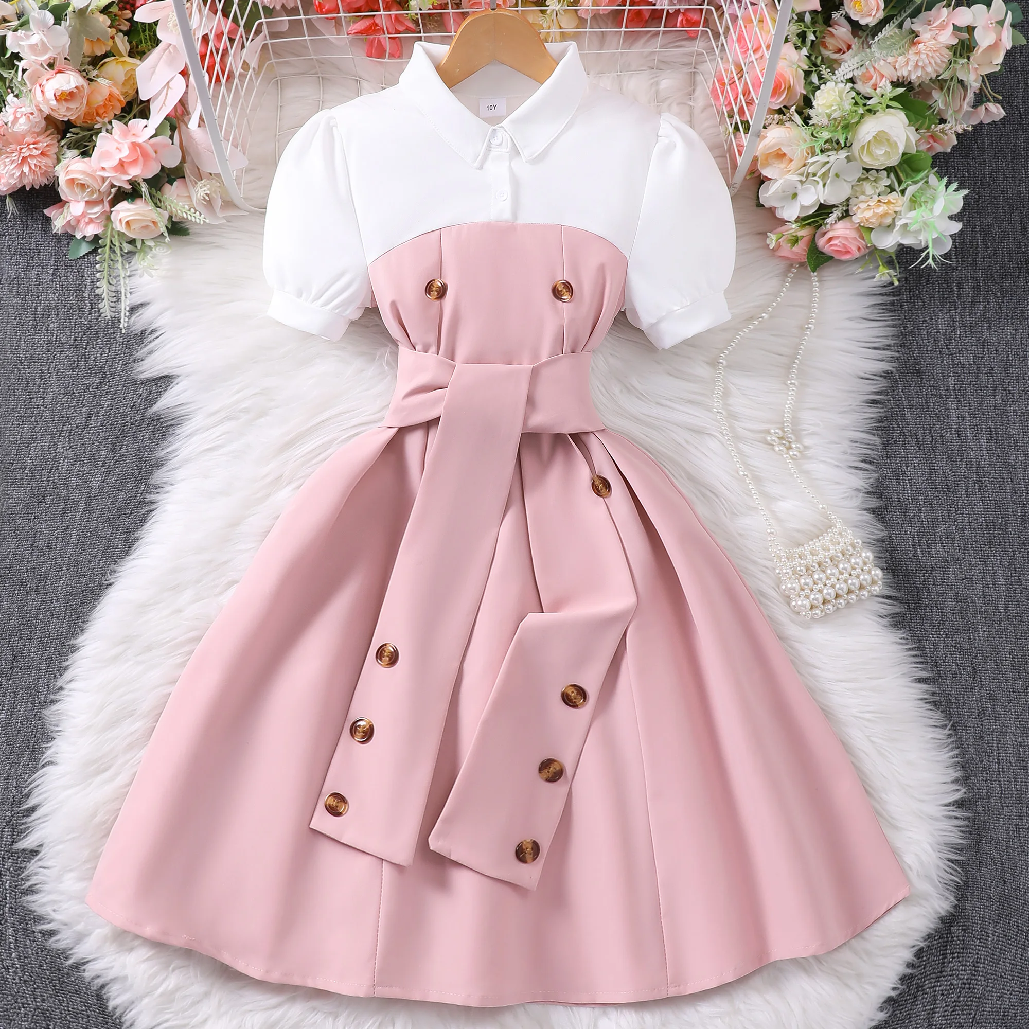 Vestido de verano para niña estilo retro británico - imagen 3