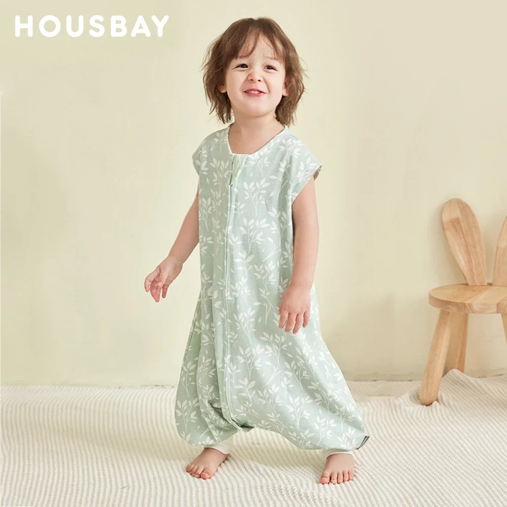 Saco de dormir infantil de algodón fresco con motivo herbal - imagen 2