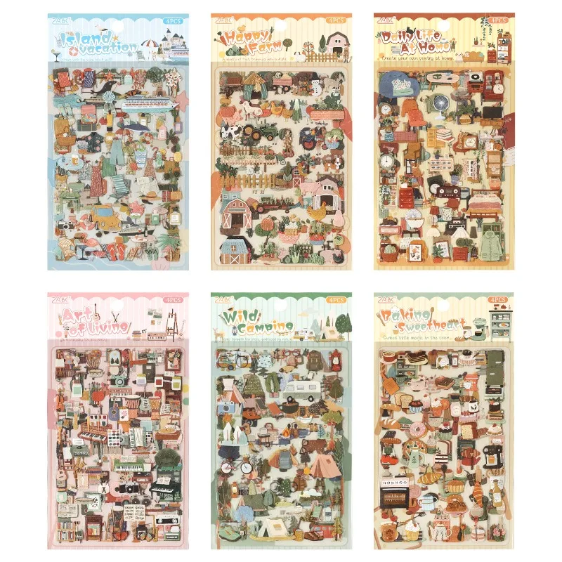 Pegatinas vintage decorativas para manualidades y álbum infantil - imagen 4