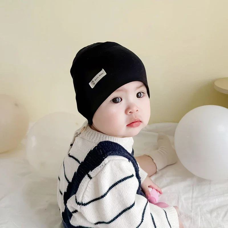 Gorro invierno algodón para bebé recién nacido – Rayas doble capa - imagen 3