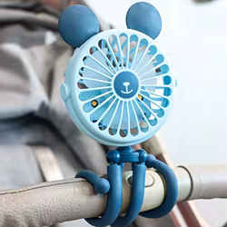 Ventilador para cochecito bebé pulpo con trípode flexible y USB