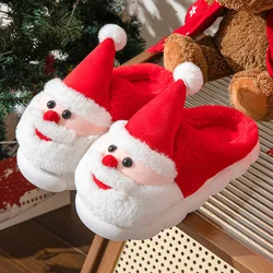Zapatillas de Navidad algodón con suela gruesa para casa
