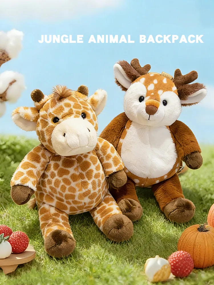 Mochila de peluche con forma de animal