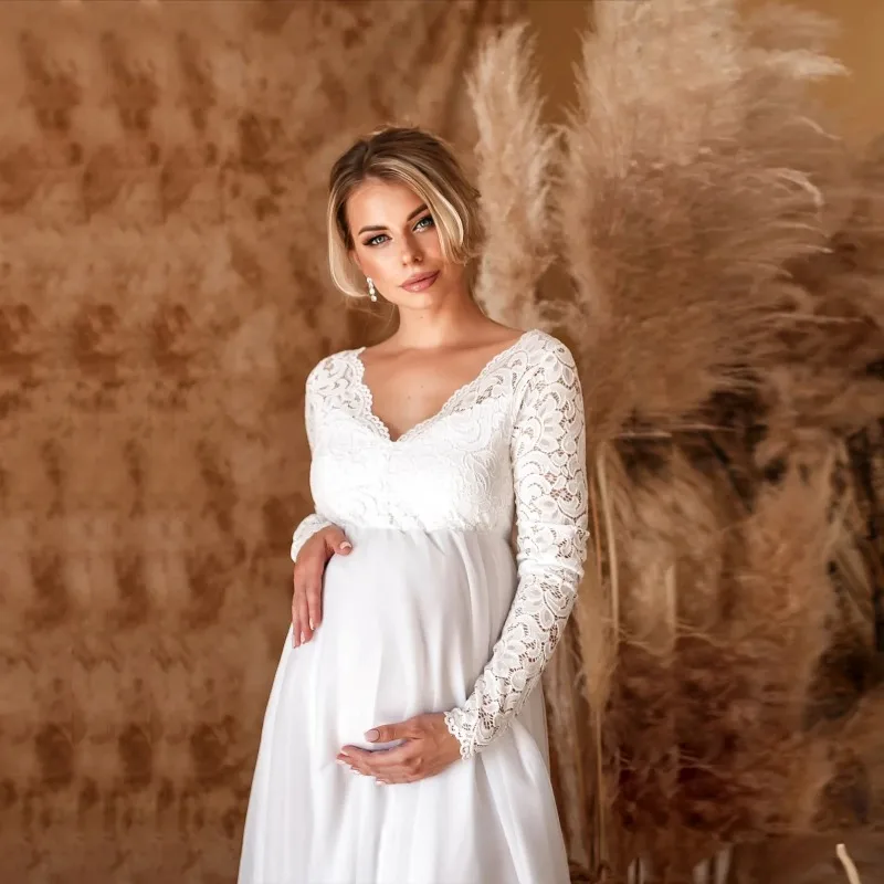 Vista del vestido en estilo largo