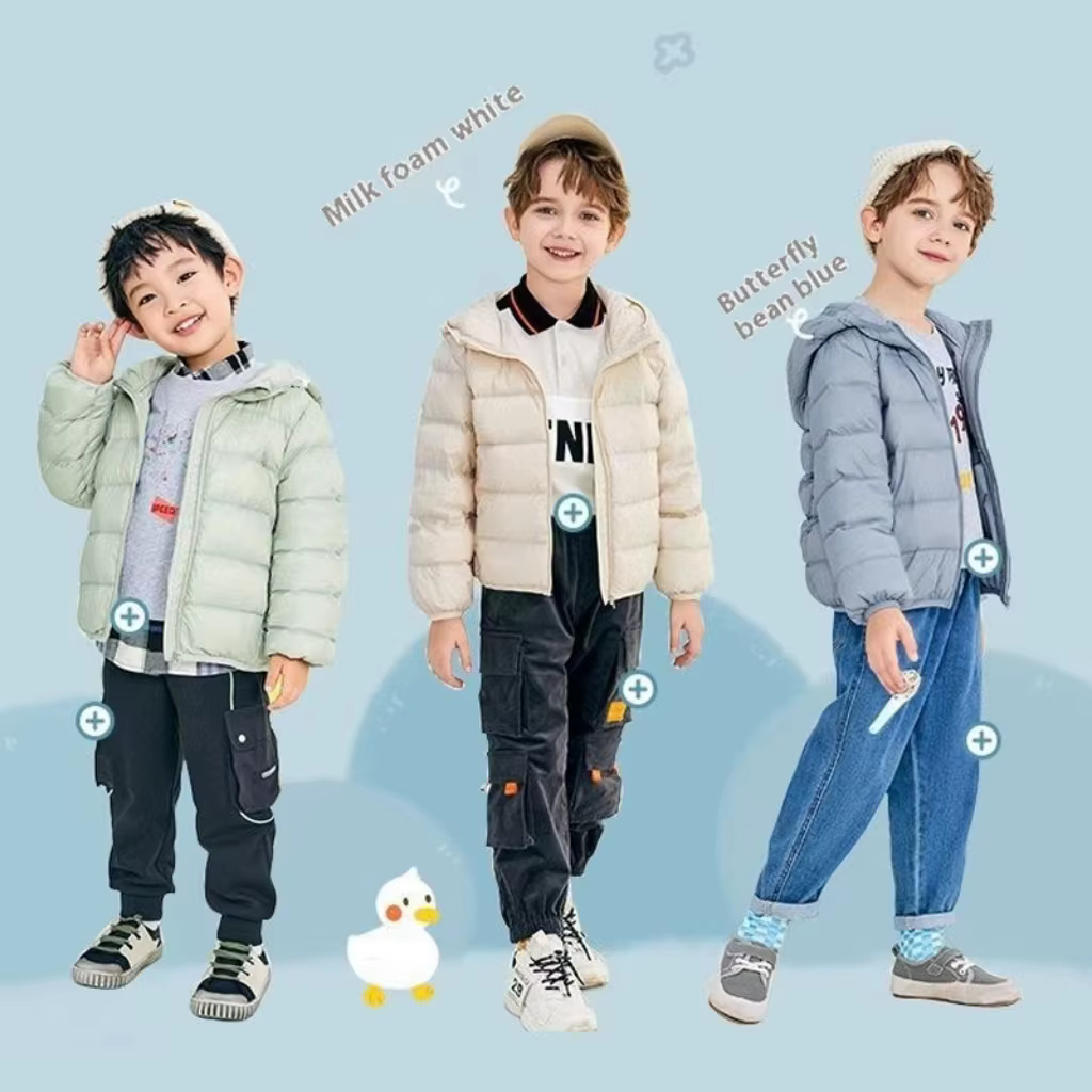 Chaqueta de plumón ligera para niños con capucha de pato - imagen 3