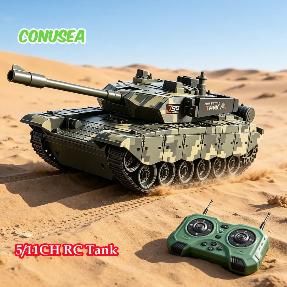 RC 99 T90 tanque radiocontrol de batalla con orugas y disparo