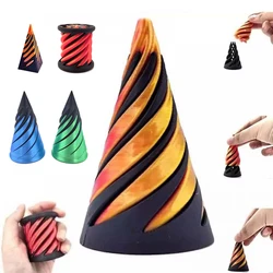 Juguete antiestrés cono en espiral 3D pirámide imposible