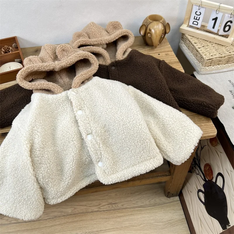 Abrigos de invierno acolchados con capucha cálida para niños y niñas - imagen 5
