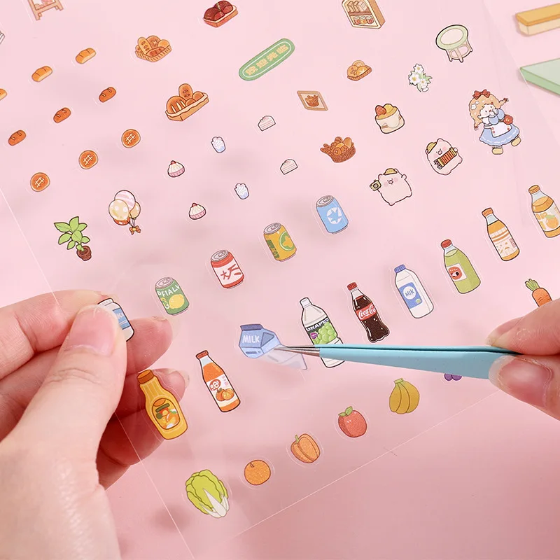 Pegatinas 3D kawaii de verano con paisaje de cabaña para frigorífico - imagen 4